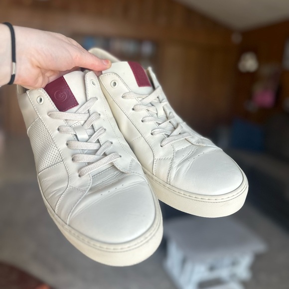 MENS GREATS Royale Vintage White and Red Sneakers size 13 Made in Italy - Picture 9 of 9